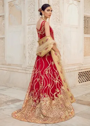 Pakistani Bridal Lehnga with Trail Shirt for Wedding #J5124