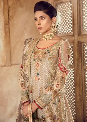 Pakistani Bridal Long Shirt Lehnga for Wedding #J5114