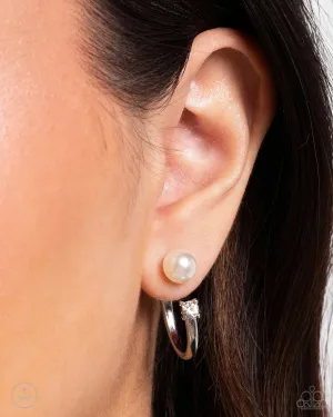 Paparazzi Decade Dance - White Earrings