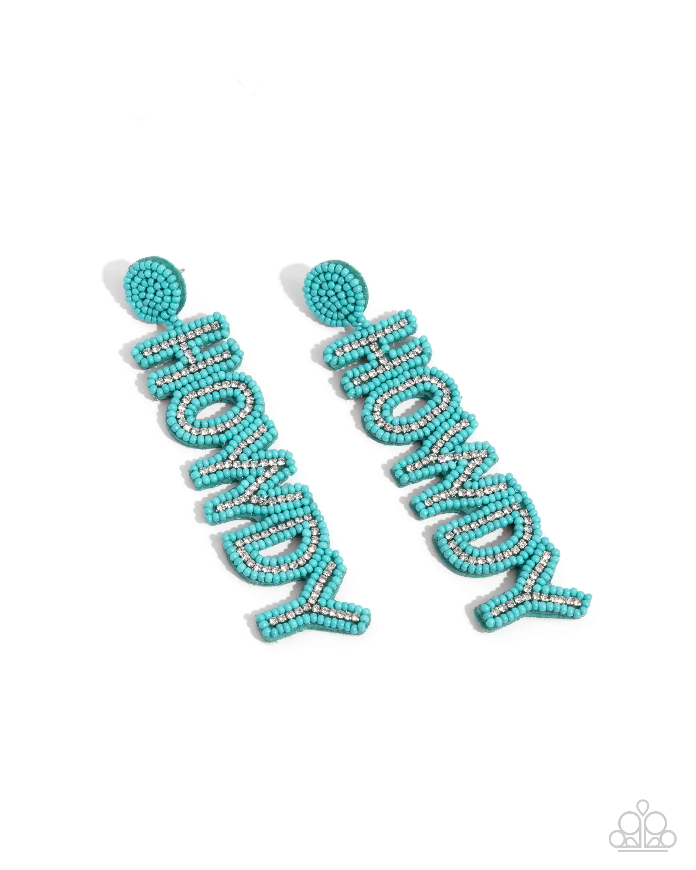 Paparazzi Howdy Headline - Blue Earrings