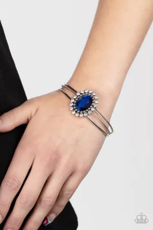 Paparazzi Prismatic Flower Patch - Blue Cuff Bracelet