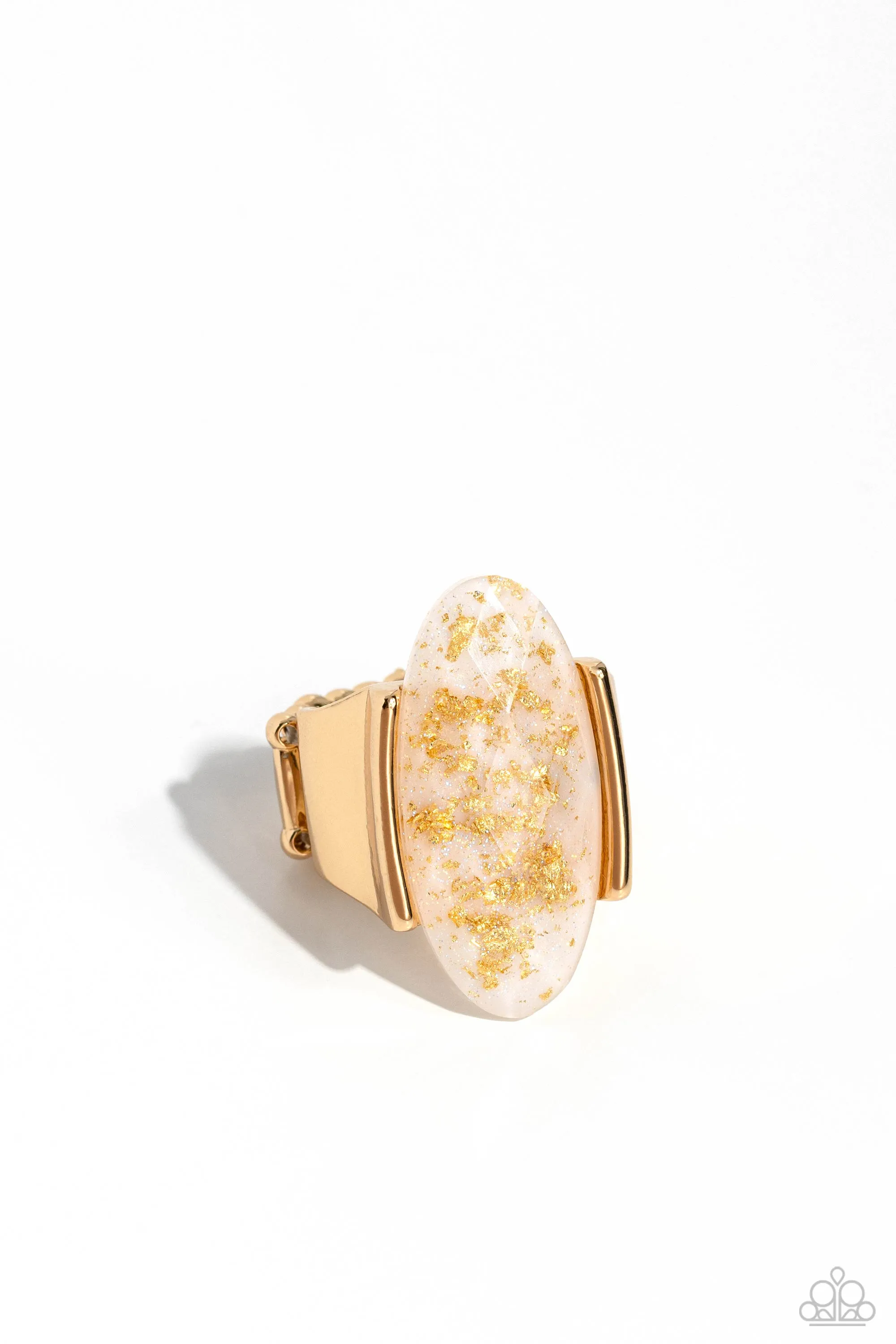 Paparazzi Shimmery Sovereign - White Ring