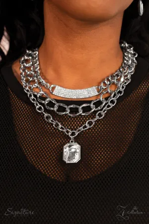 Paparazzi - The Stacey Rhinestone Signature Zi Necklace