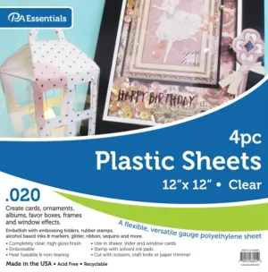 Paper Accents 12x12 Clear Plastic Sheets {C502}