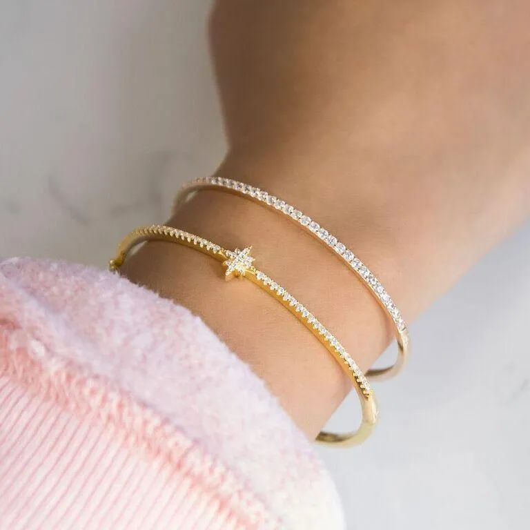 Pavé Thin Bangle