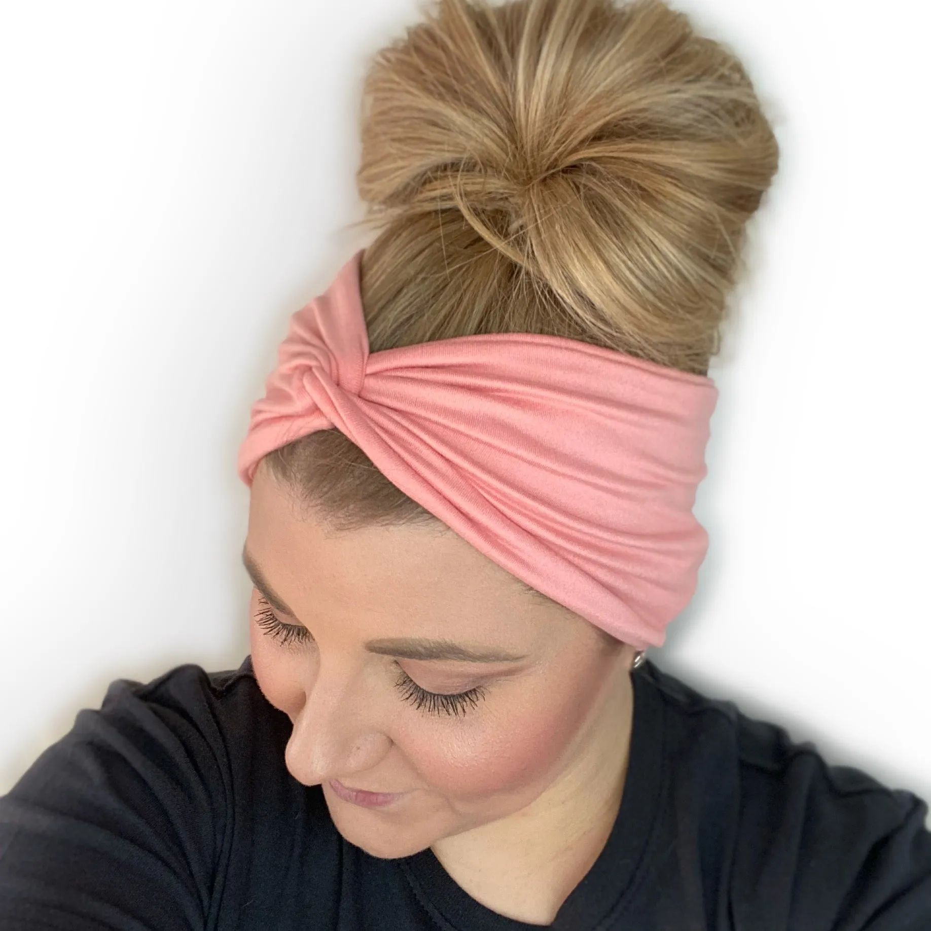Peachy Pink WIDE Headband