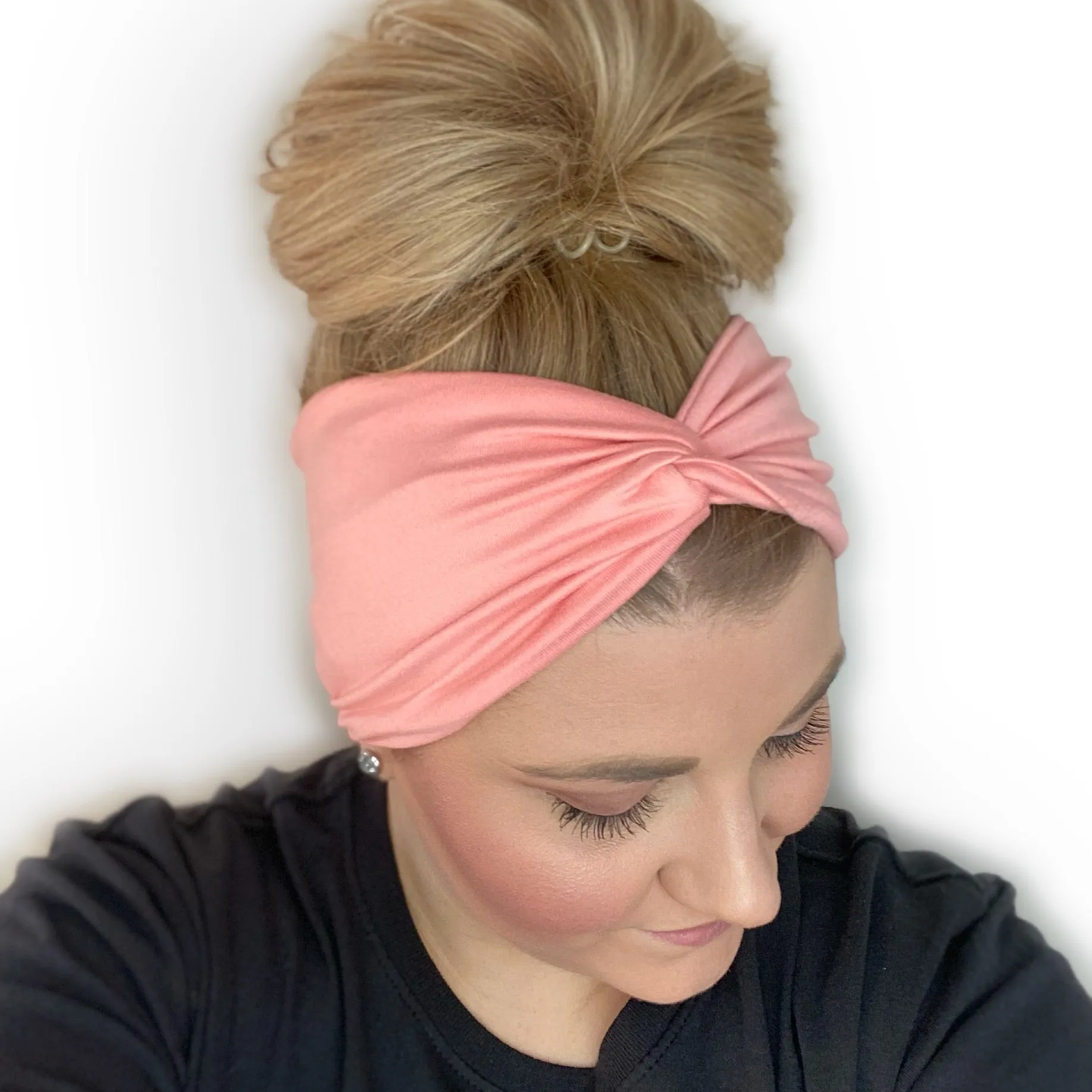 Peachy Pink WIDE Headband