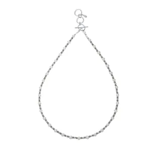 Pearl & Handcrafted Sterling Silver Bead Necklace