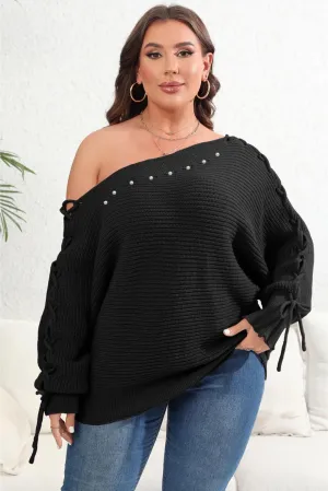 Perfectly Pearl Beaded Sweater- 2 Colors (Dusty Pink, Black)