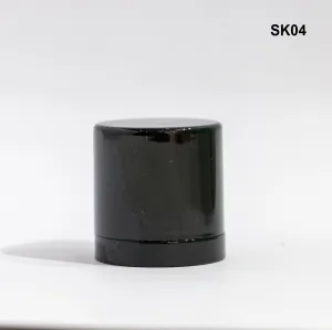 Perfume bottle cap with collar, black color | glossy finish x 500pcs