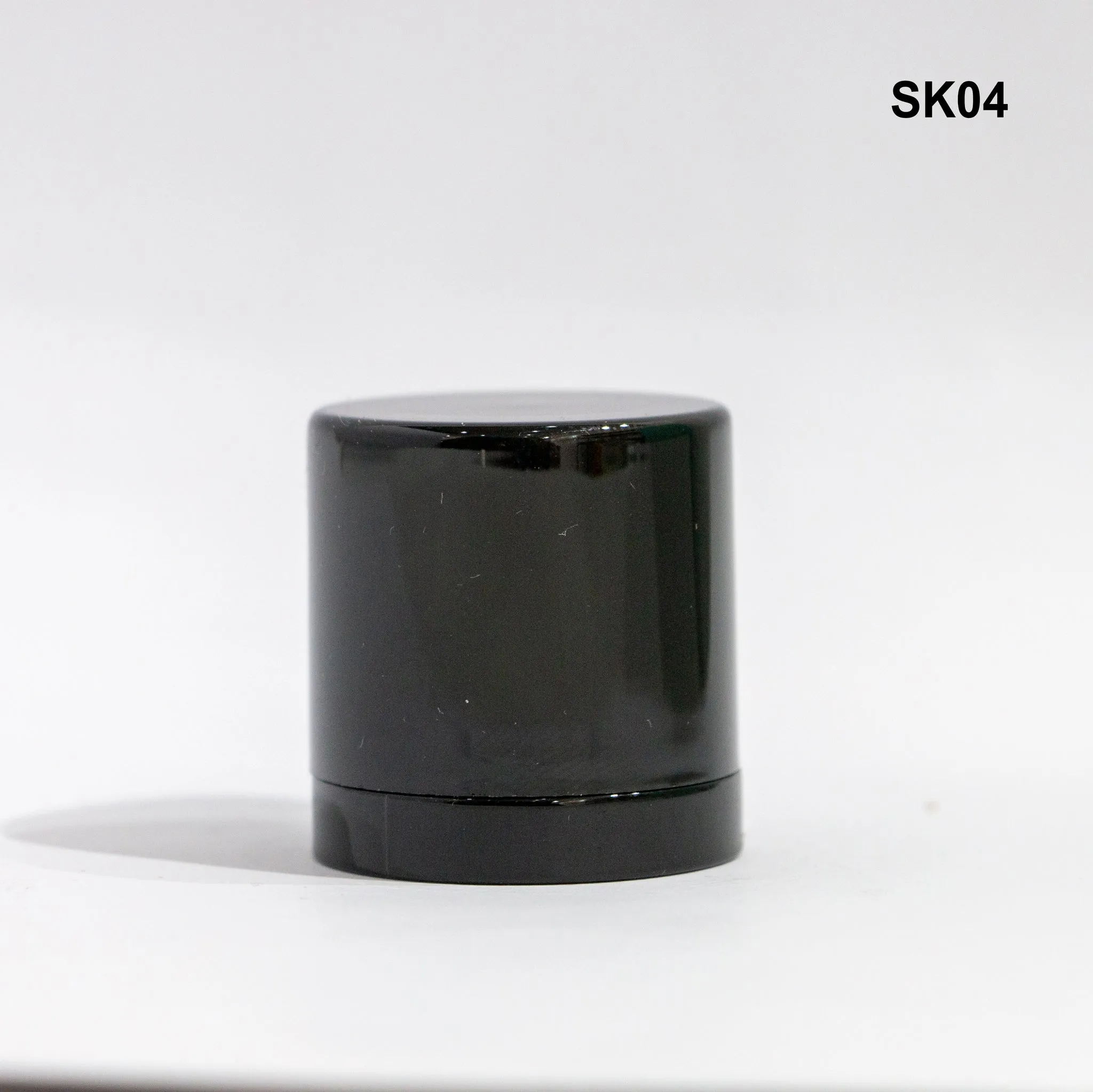 Perfume bottle cap with collar, black color | glossy finish x 500pcs