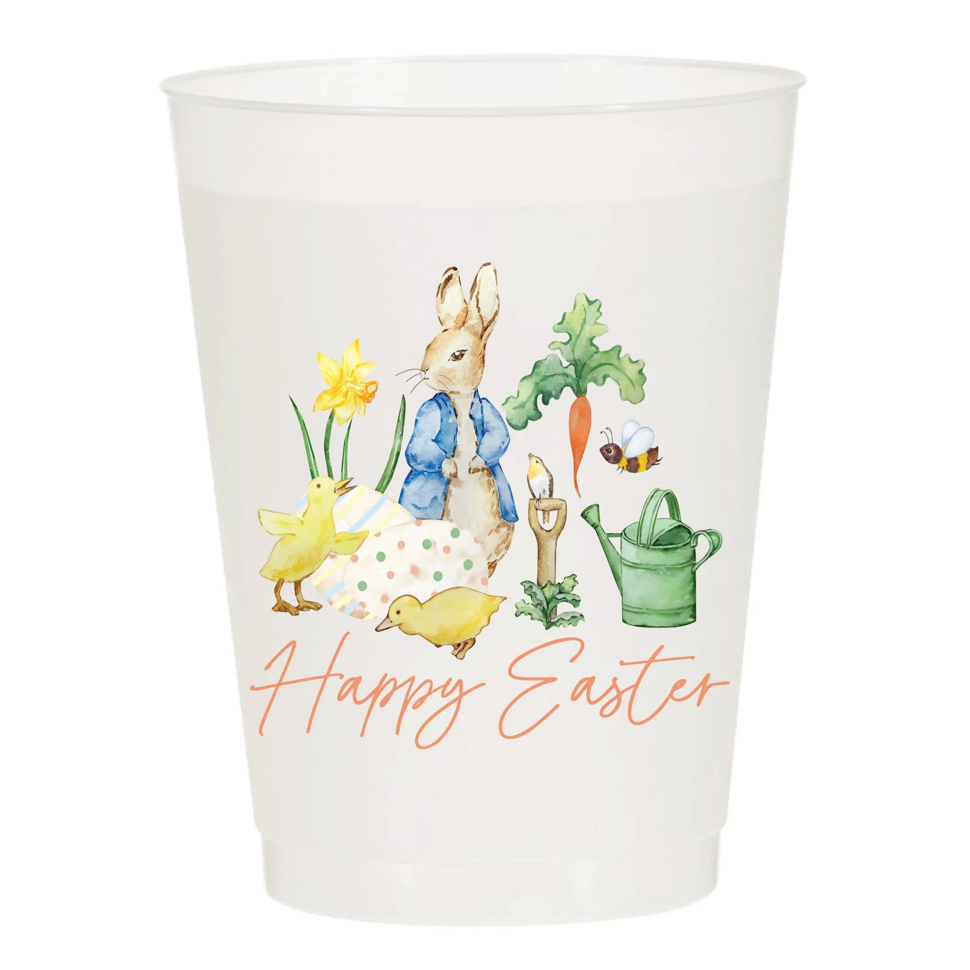 Peter Rabbit Bunny  Frosted Plastic Cups