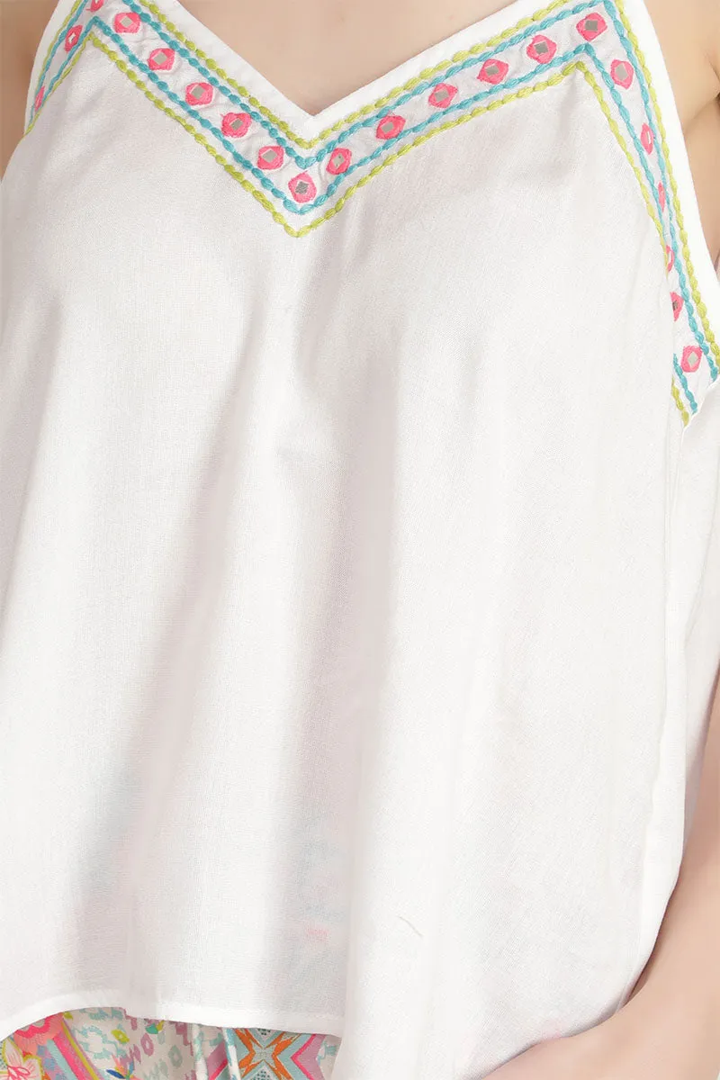 Pink Carnation Embellished Top