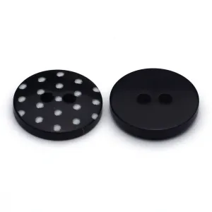 Plastic Button Black & White