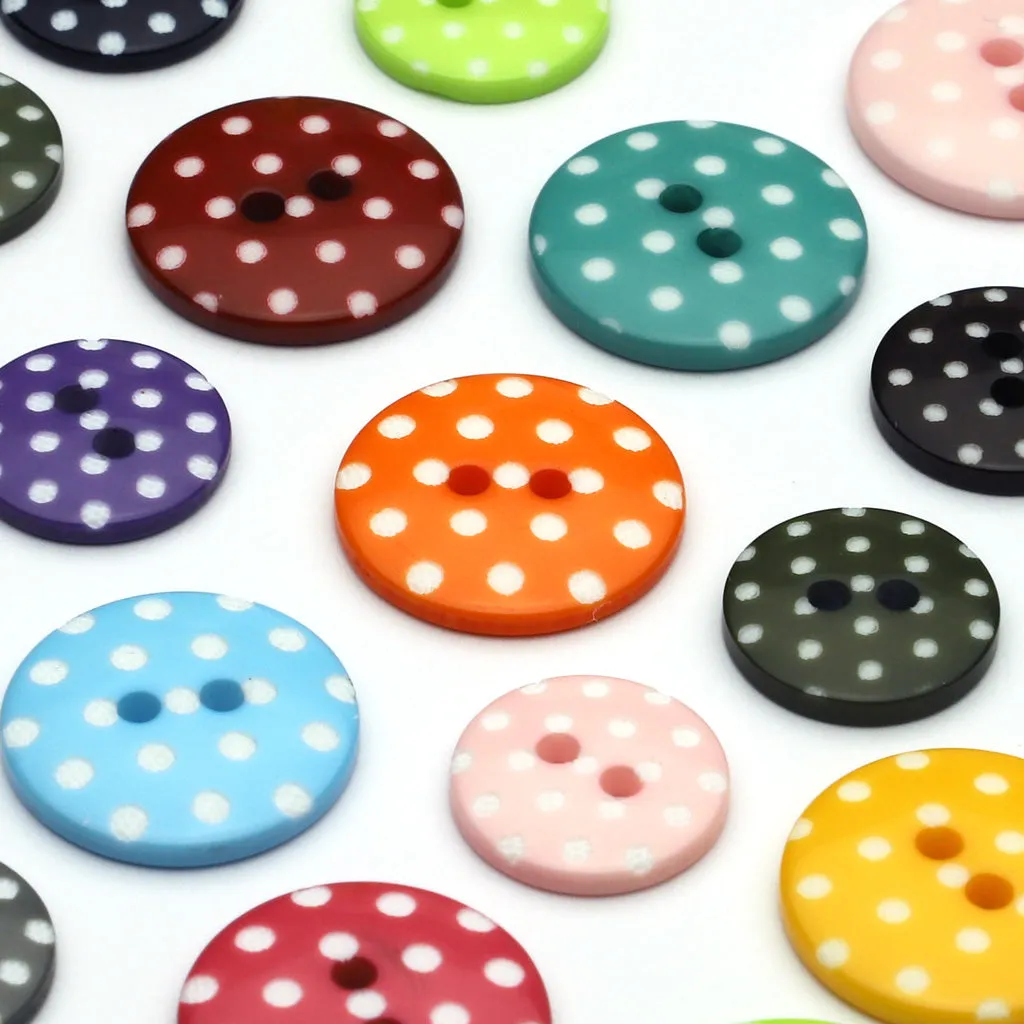 Plastic Button Black & White