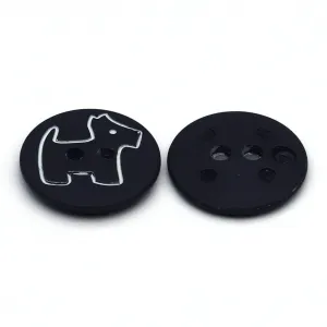 Plastic Button Black & White