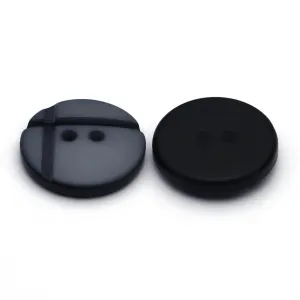 Plastic Button Gray & Black