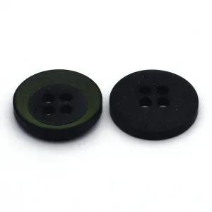 Plastic Button Green & Black