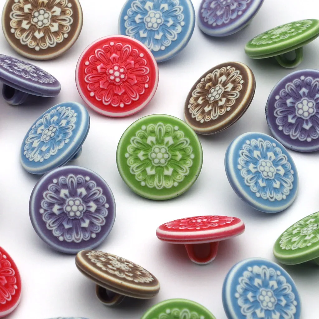 Plastic Button Light Blue