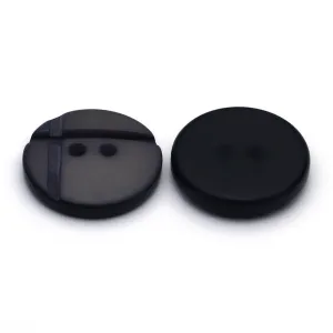 Plastic Button Rose Gray & Black