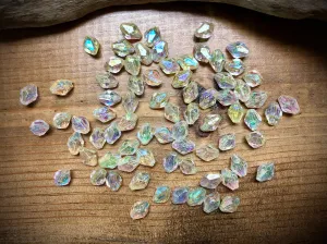 Plastic Crystal Aurora Borealis Bead Lot - 12mm x 8mm