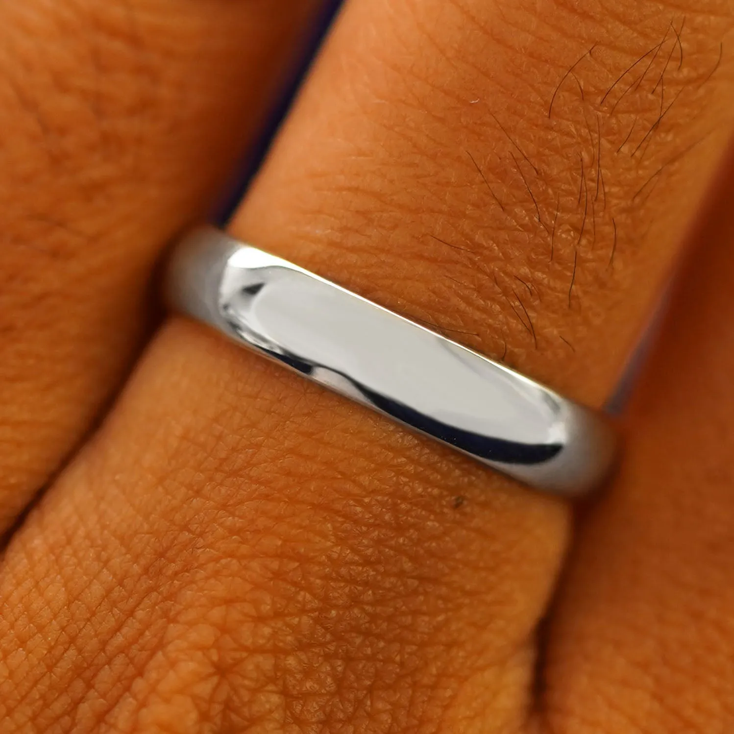 Platinum Curvy Mirror Band