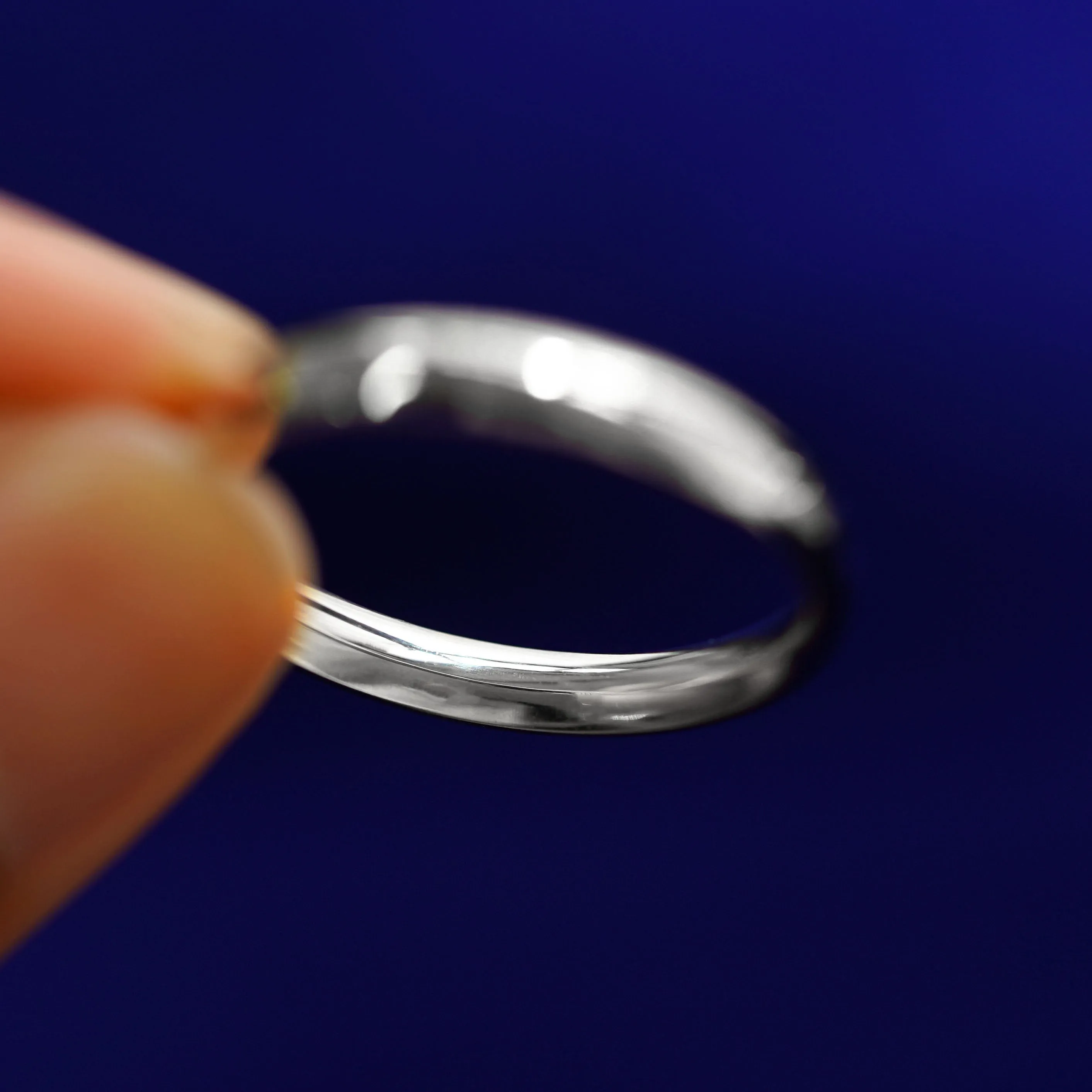 Platinum Curvy Mirror Band