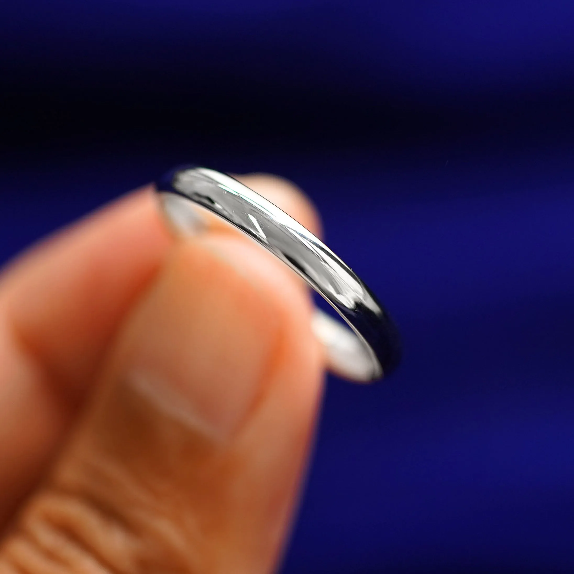 Platinum Curvy Mirror Band