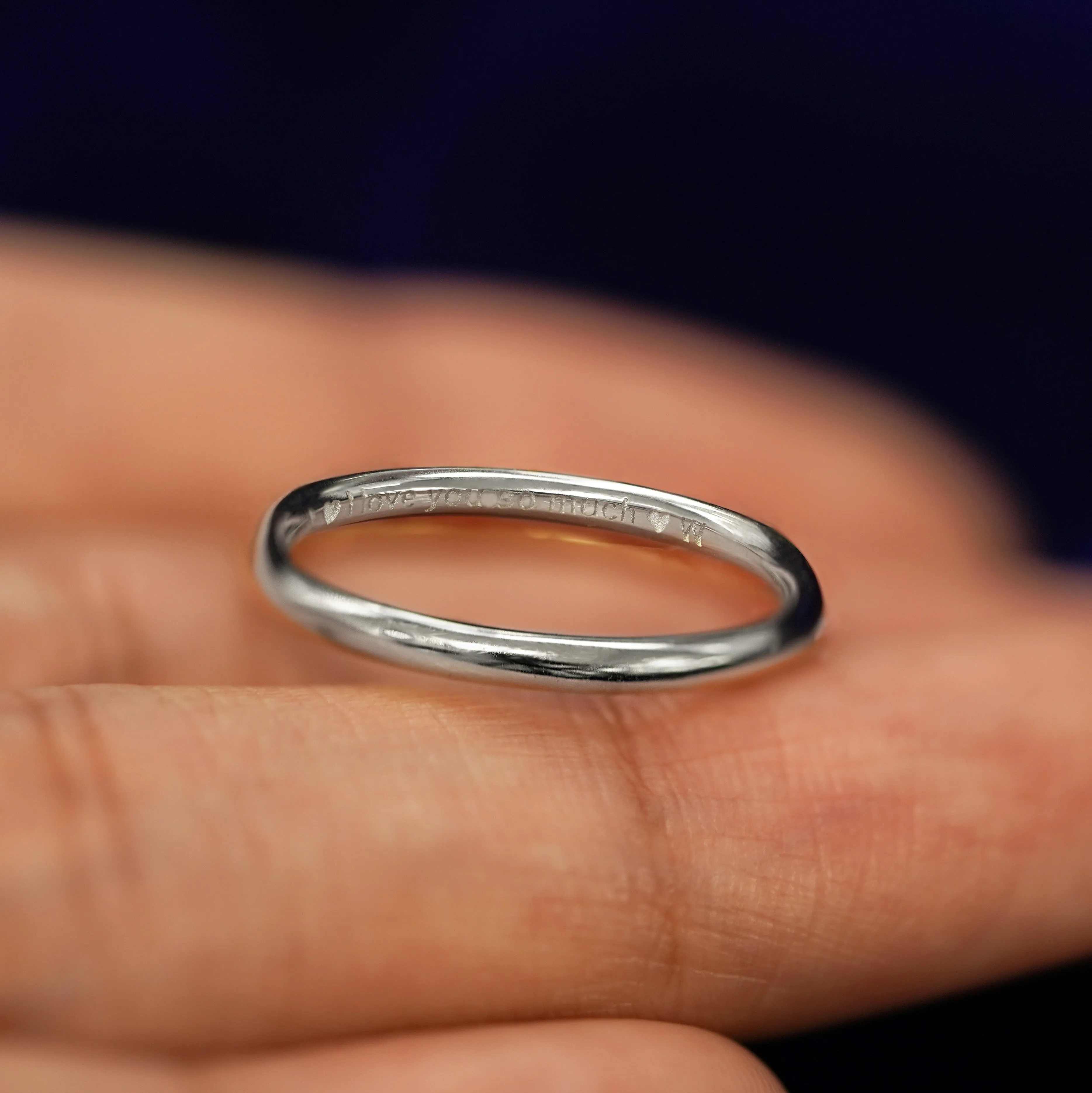 Platinum Curvy Mirror Band