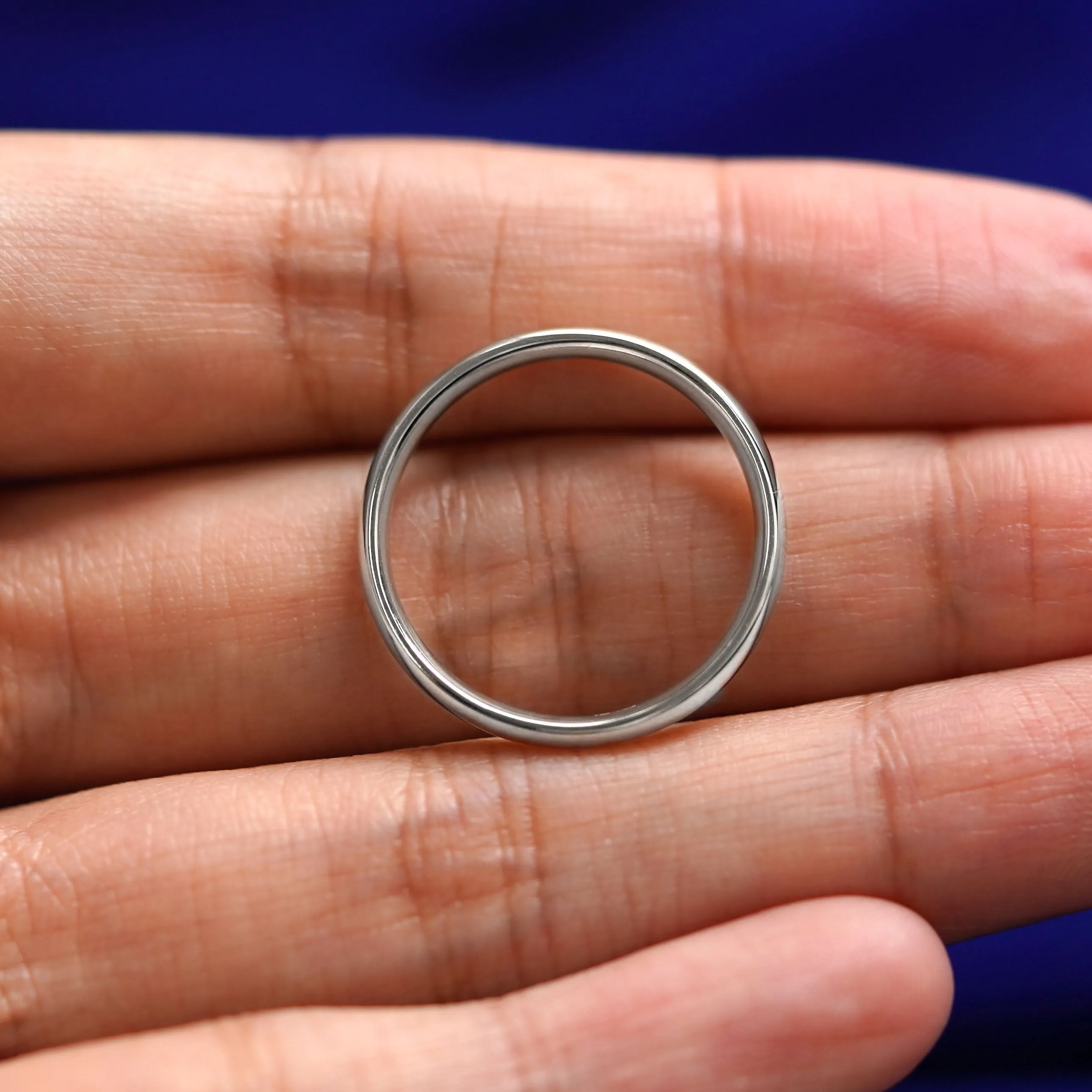 Platinum Curvy Mirror Band