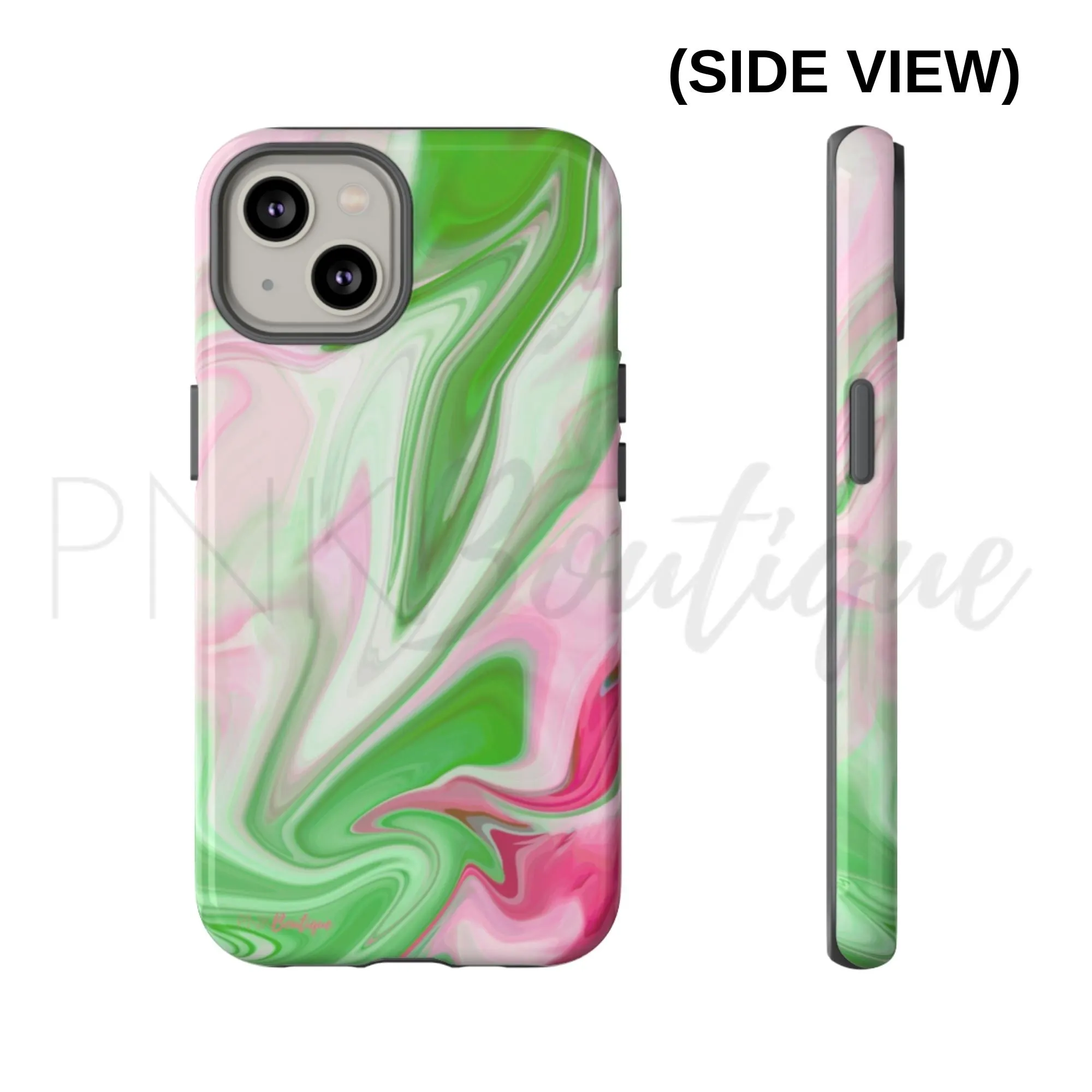 PNK Watercolor Pink & Green Plain Phone Case