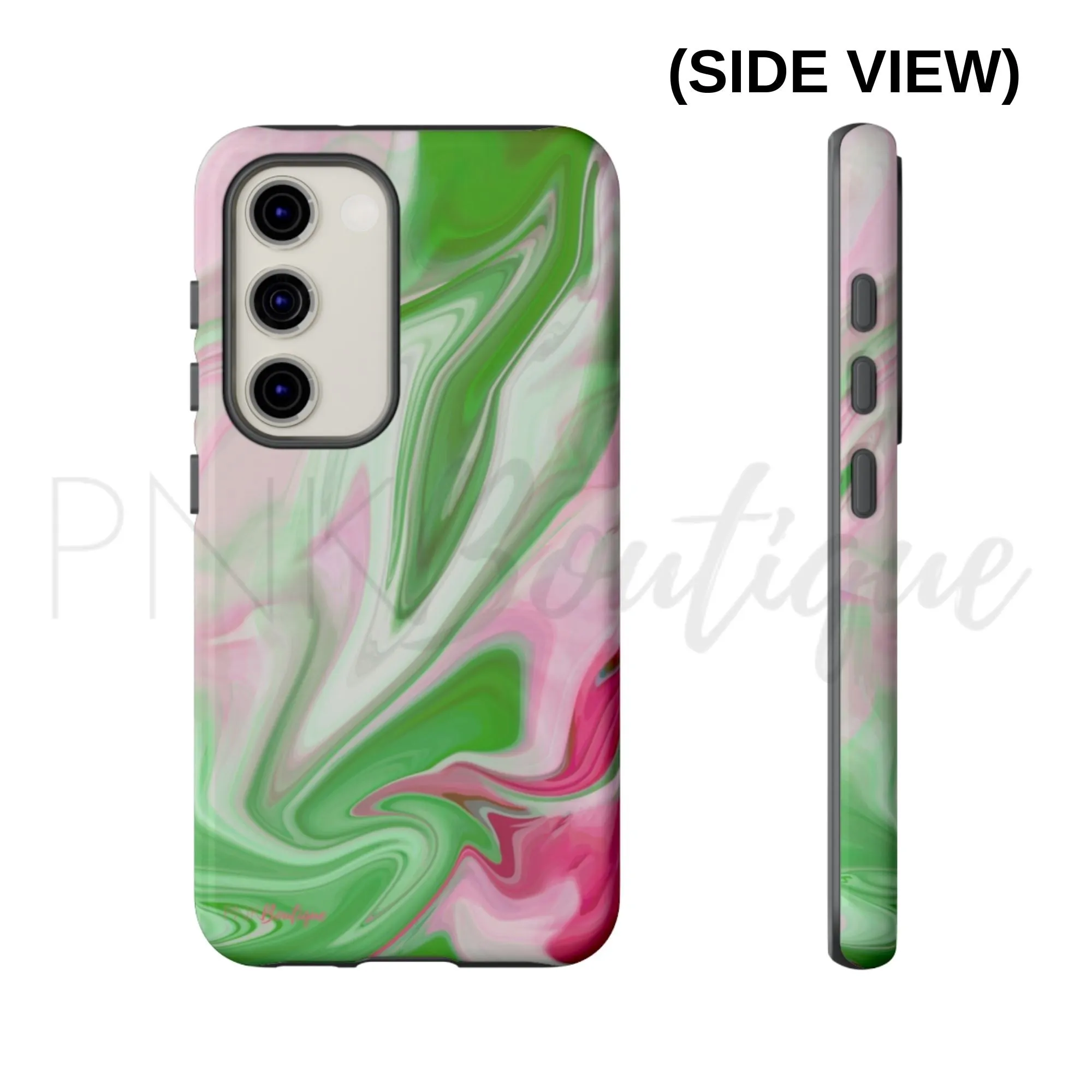 PNK Watercolor Pink & Green Plain Phone Case