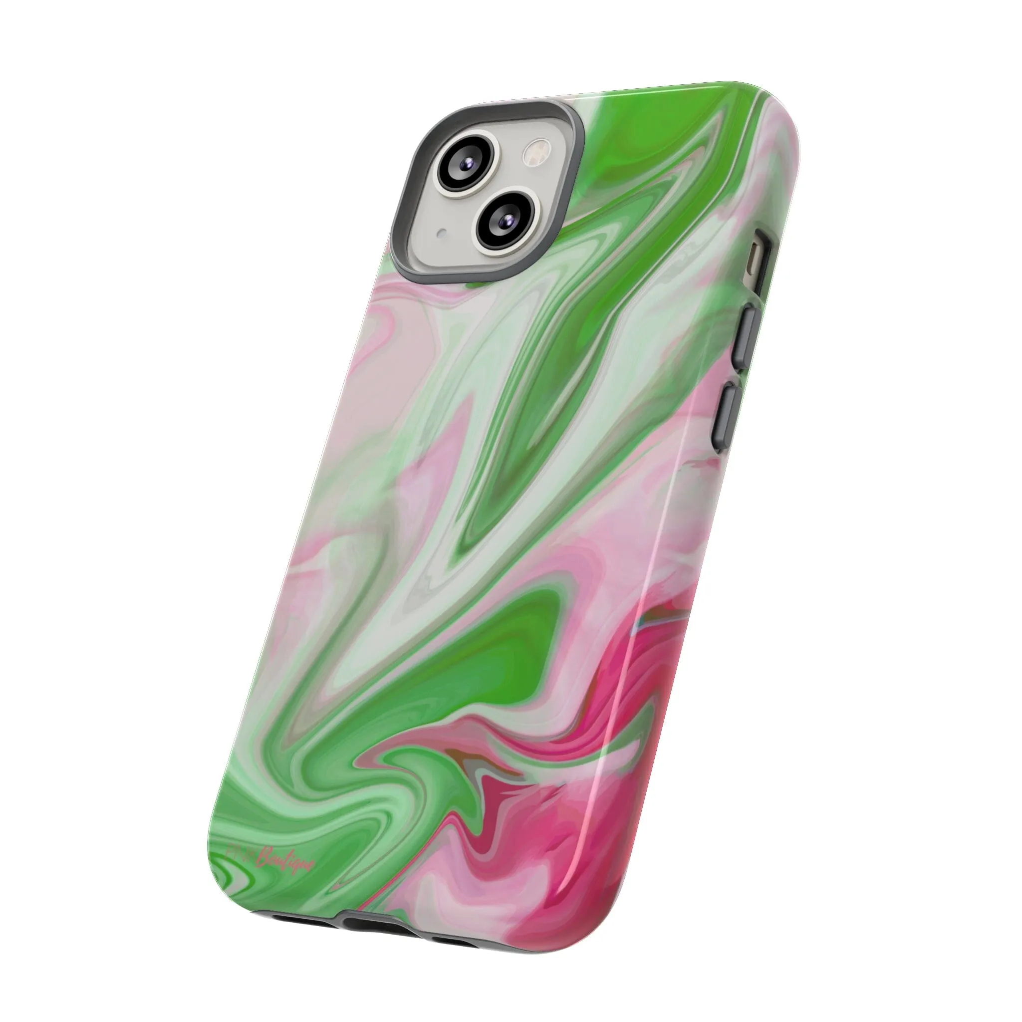 PNK Watercolor Pink & Green Plain Phone Case