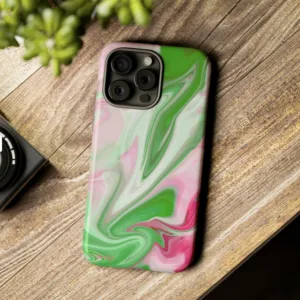 PNK Watercolor Pink & Green Plain Phone Case
