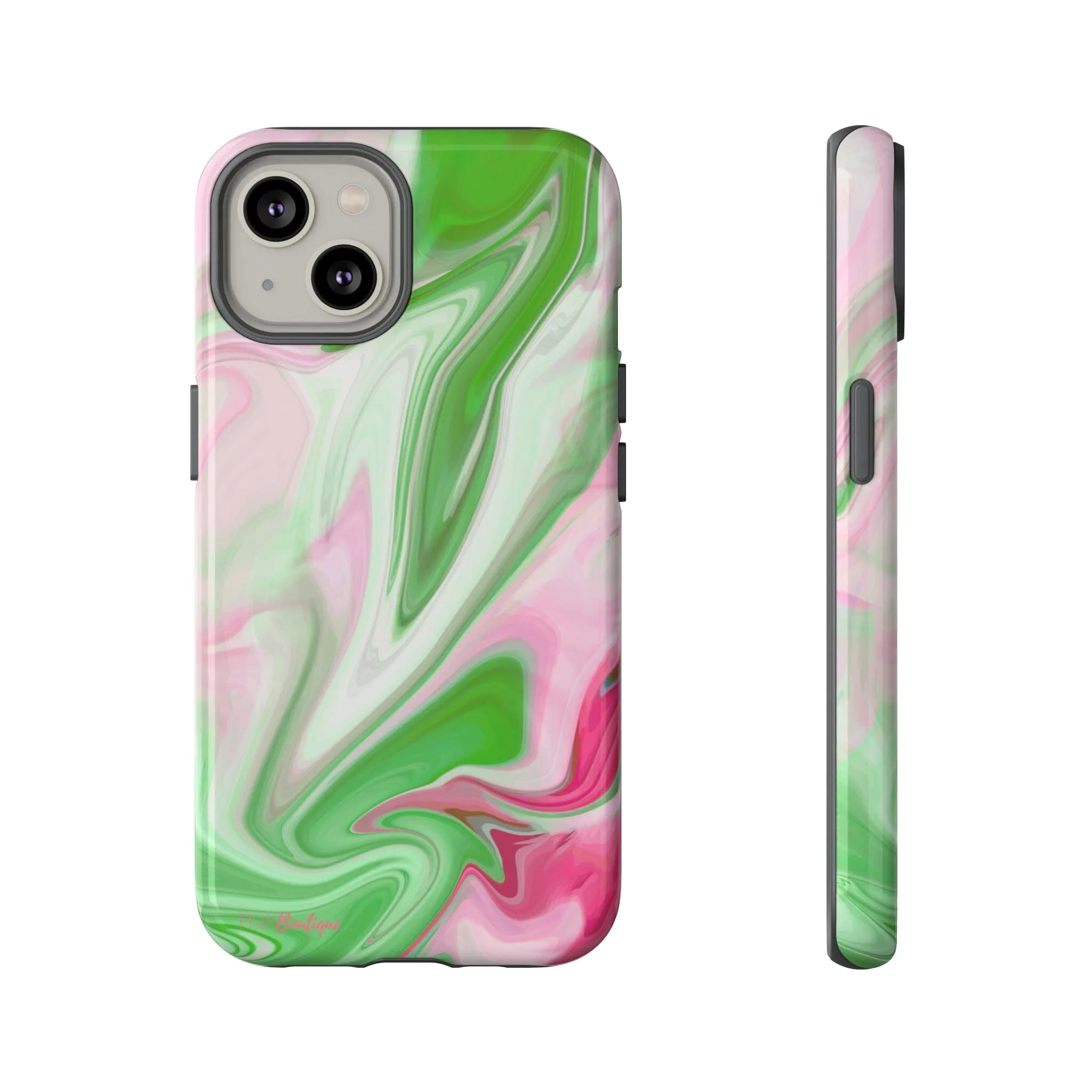 PNK Watercolor Pink & Green Plain Phone Case