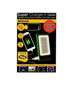 Portable Solar Charger Super Charger 8000 mAh – MultiTech Solutions! Can charge up to 3 devices at one time!