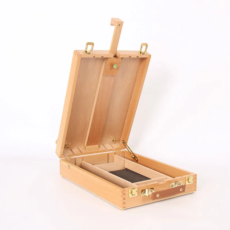 Portable Solid Beech Tabletop Wood Easel Drawing & Sketching Board with Storage Drawer