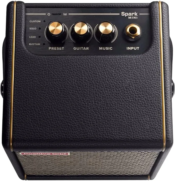 Positive Grid Spark MINI 10W Portable Smart Guitar Amp & Bluetooth Speaker with App for Playing Guitar at Home or Travel (Black)