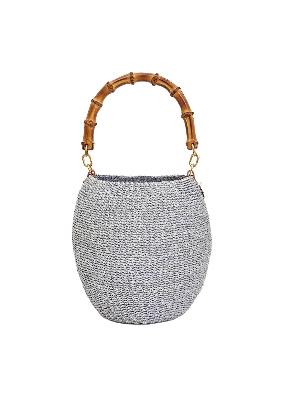 Pot de miel w/ bamboo handle in powder blue