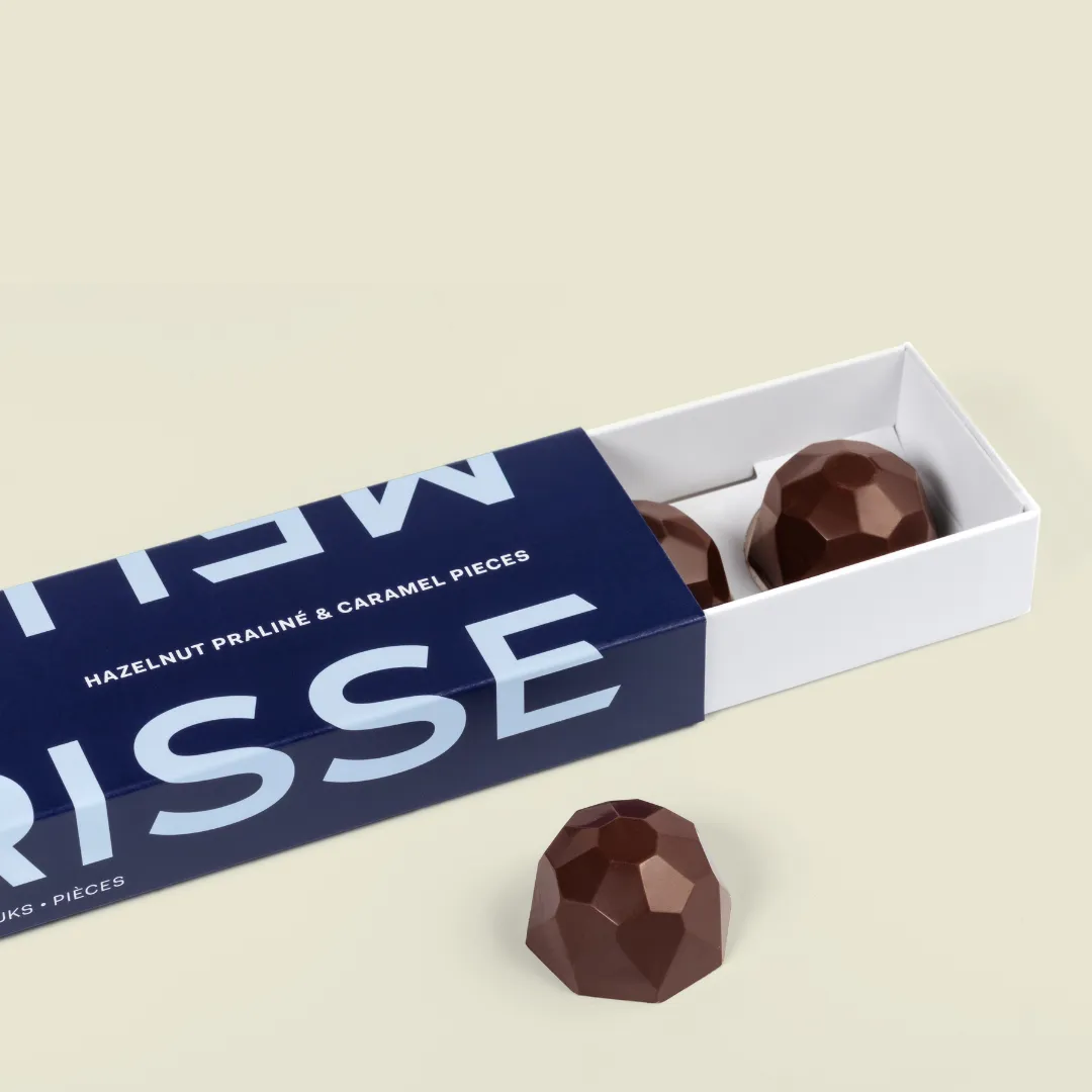 Pralines with Caramel 73% Dark Chocolate 10 x 75g
