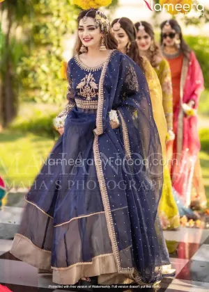 Premium Pakistani Gowns in Blue for Wedding #PN160