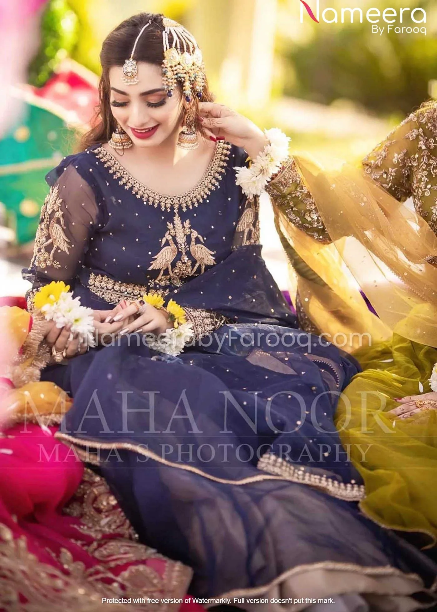 Premium Pakistani Gowns in Blue for Wedding #PN160