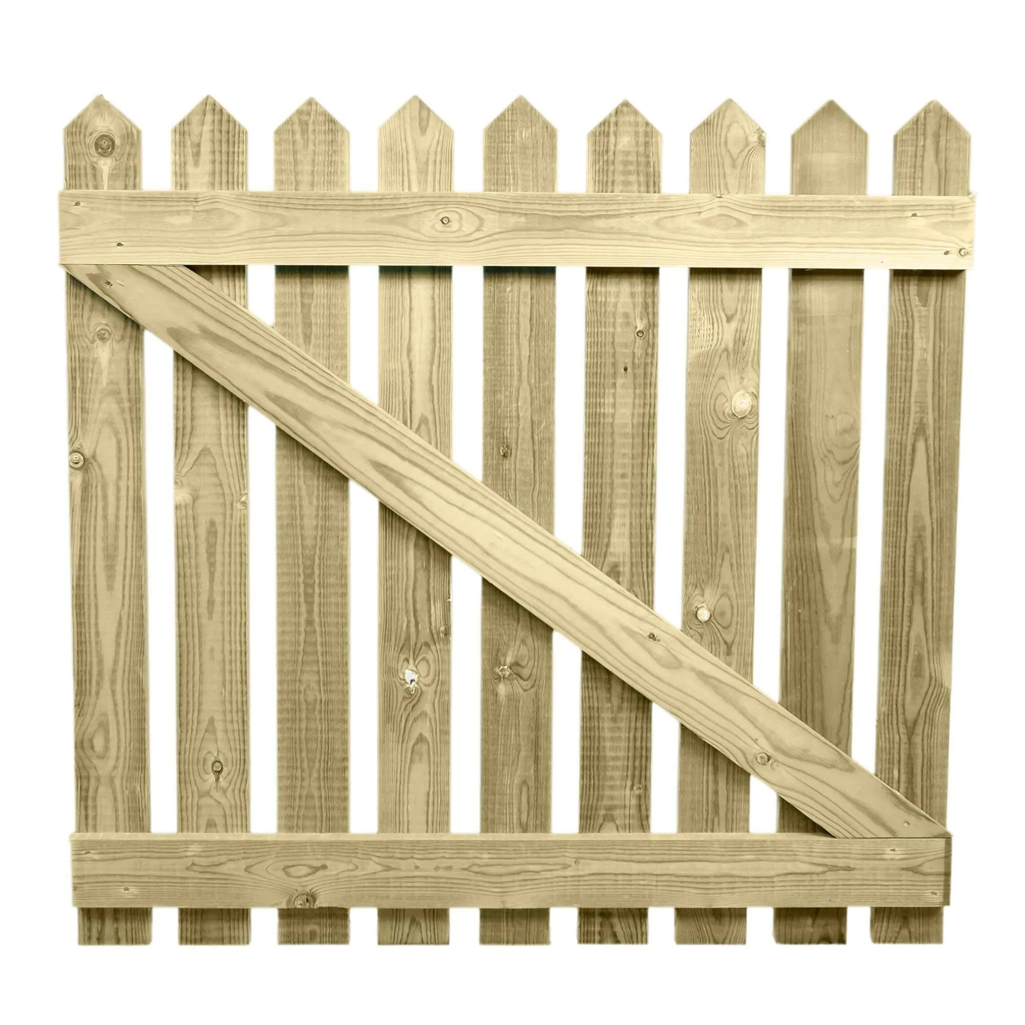 Pressure Treated Picket Side Gate Pointed Top 1.8m