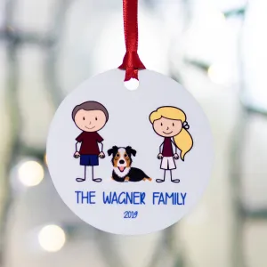 Pup and Me Cartoon Ornament