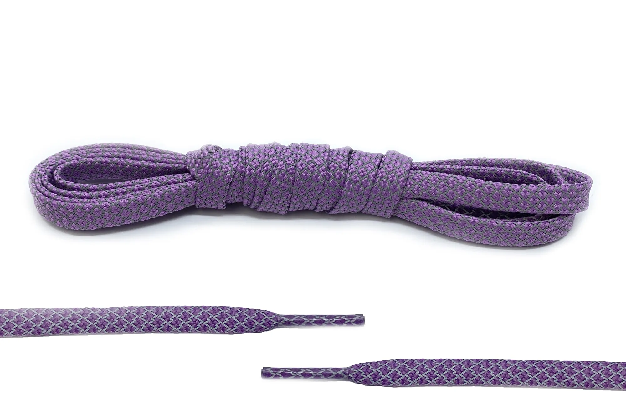 Purple Flat Laces (Reflective)