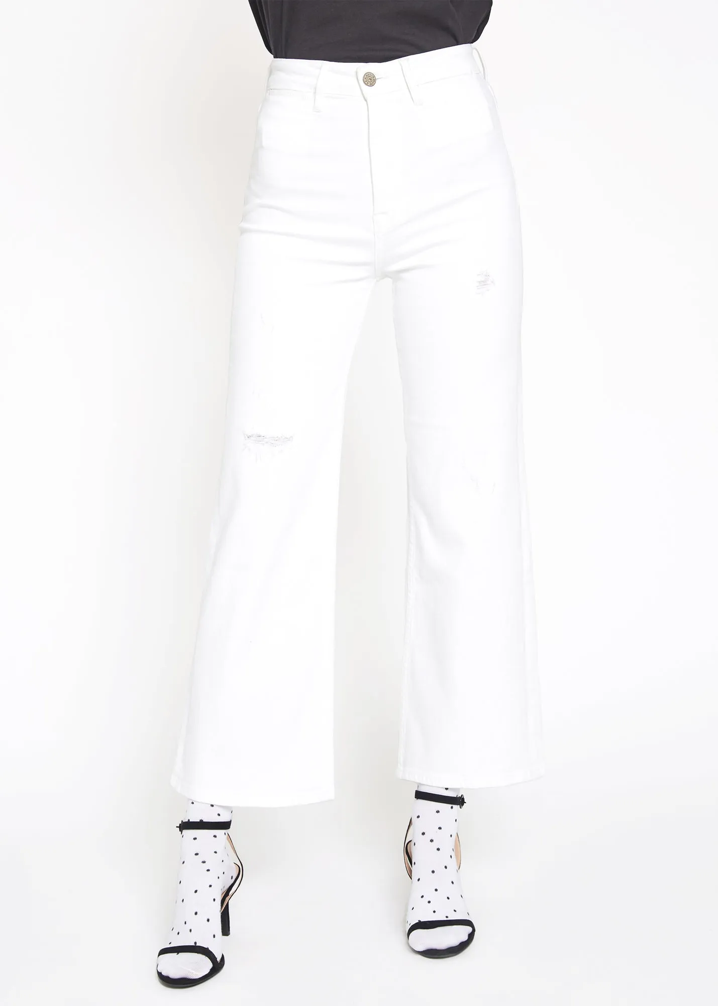 Queen High Rise Crop Wide Leg
