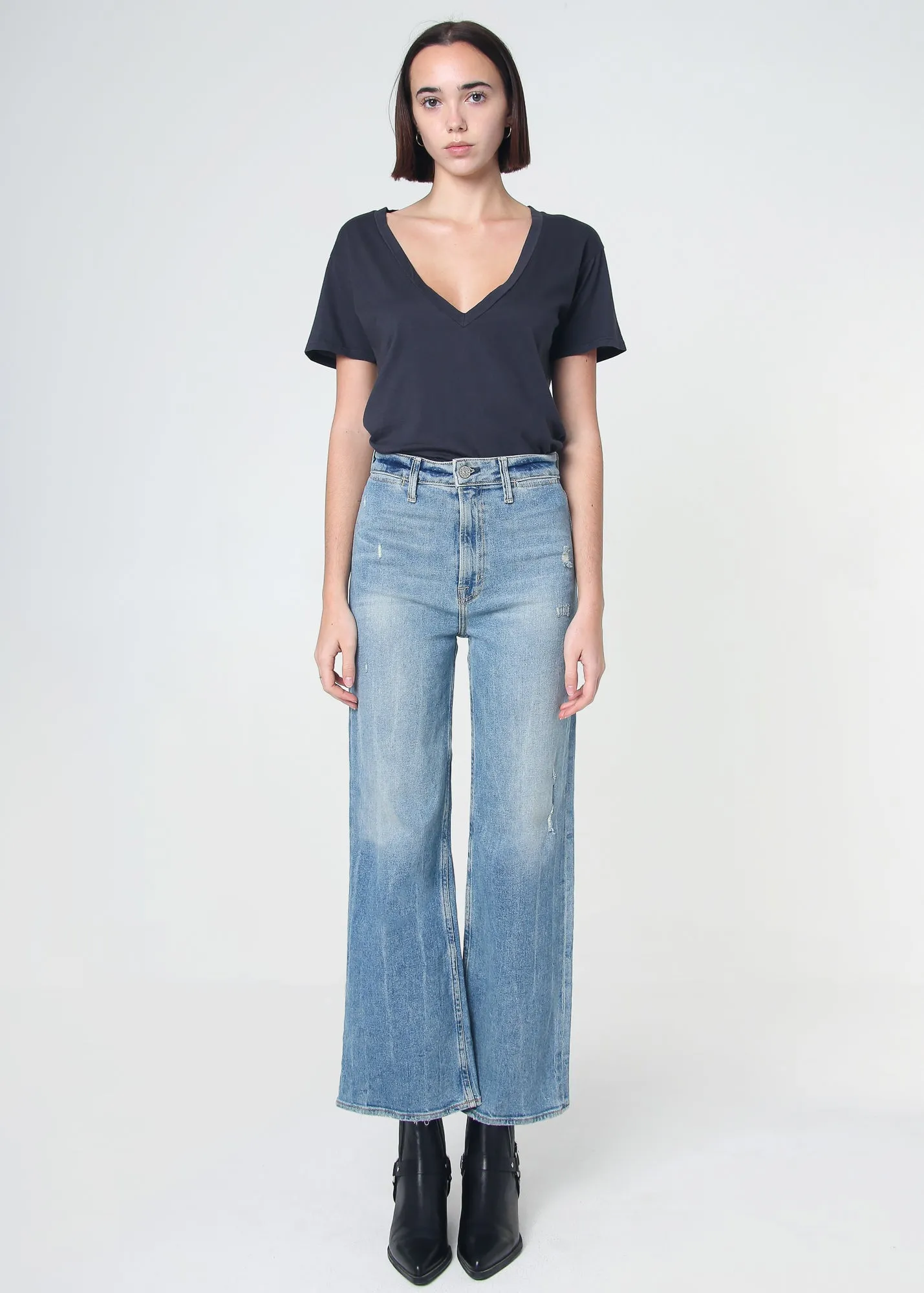 Queen High Rise Crop Wide Leg