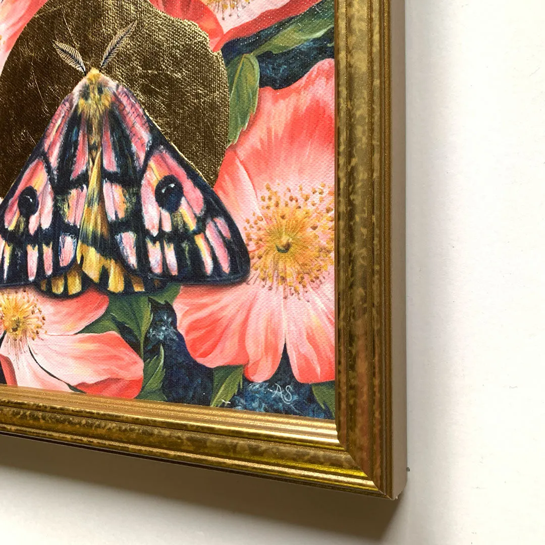 "Bloom" Elegant Sheep Moth Embellished Print