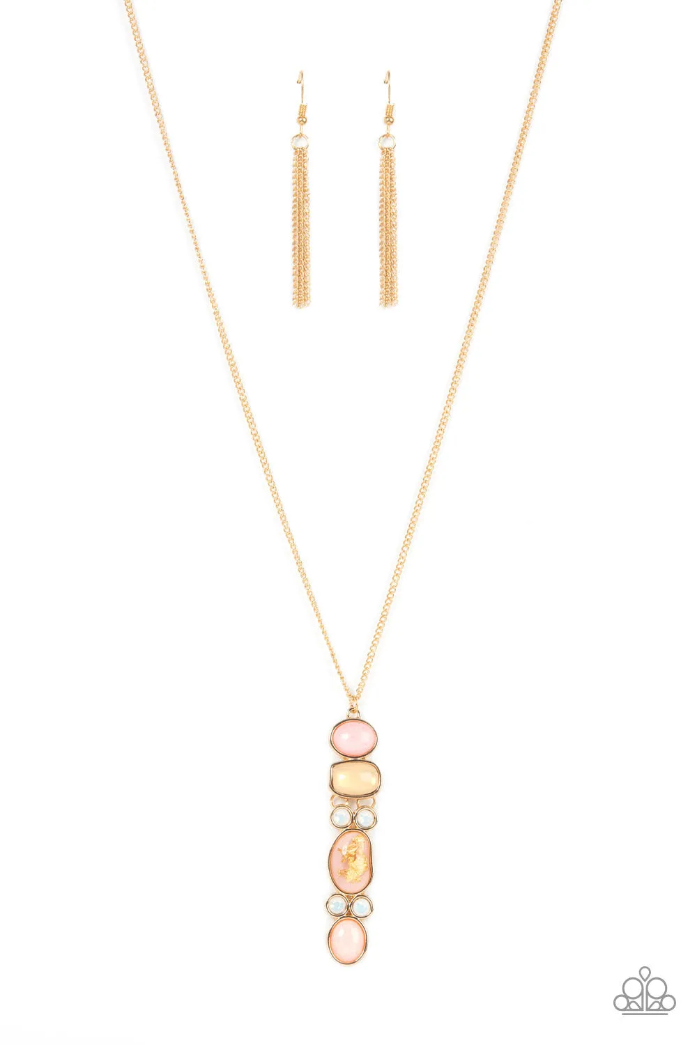 "Totem Treasure" Gold Metal Triple Necklace Set