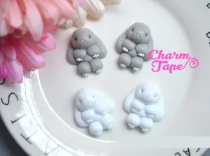 Rabbit Bunny Flat Back Cabochon Cabs 25x30mm M040